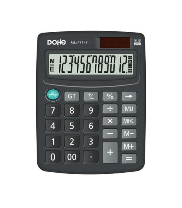 CALCULADORA MESA DOHE 12 DIG. NEGRO