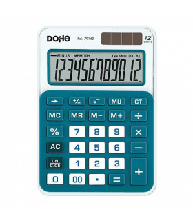 CALCULADORA MESA DOHE 12 DIG. AZUL