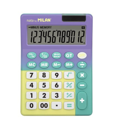 CALCULADORA MESA MILAN 12 DIG.LI/TQ B/1