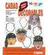 CARETA CART. CARAS DECORABLES PACK 14