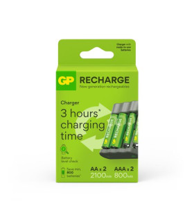 CARGADOR DE PILAS GP+4 BATERIAS