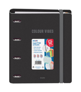 CARPEBLOC DOHE COLOUR VIBES A4 POLY NEGR