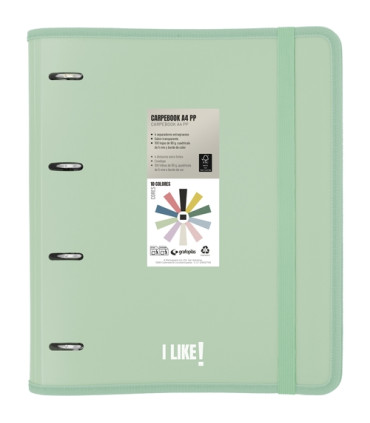 CARPEBLOC GRAF.PP LIKE3 A4 4AN.80h VERDE