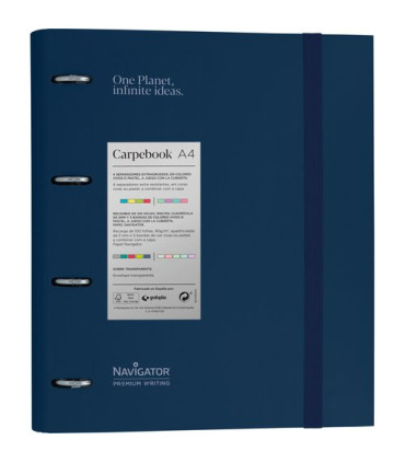 CARPEBOOK NAVIGATOR FORR. A4 AZUL