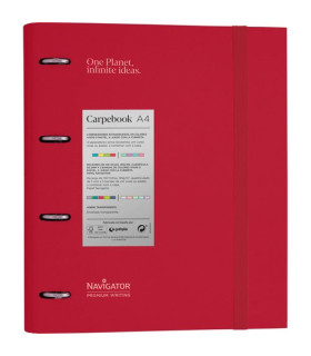 CARPEBOOK NAVIGATOR FORR. A4 ROJO