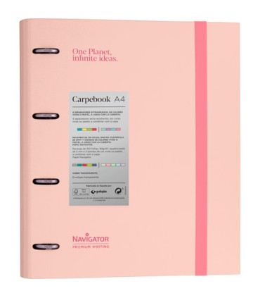 CARPEBOOK NAVIGATOR FORR. A4 ROSA SOFT