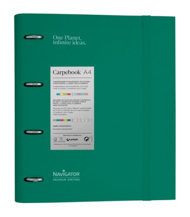 CARPEBOOK NAVIGATOR FORR. A4 VERDE