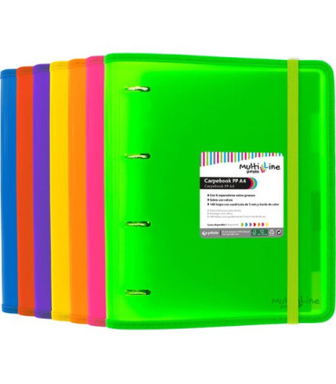 CARPEBOOK MULTILINE P.P A4 ROJO