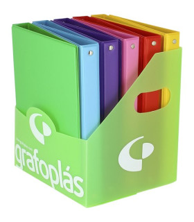 CARPETA 4º 4 ANILLAS 6 COLORES PVC EX 10