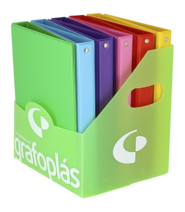 CARPETA 4º 4 ANILLAS 6 COLORES PVC EX 10