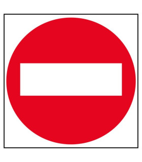 CARTEL ADHESIVO APLI 114X114 PROHIBIDO P