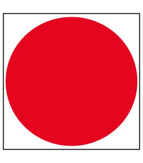 CARTEL ADHESIVO APLI 144X144 PUNTO ROJO