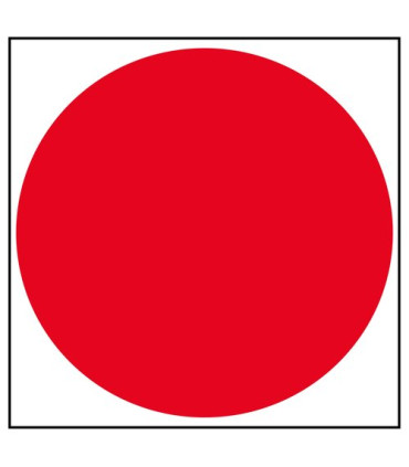 CARTEL ADHESIVO APLI 144X144 PUNTO ROJO