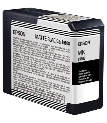 CART.IJ.EPSON T580800 NEGRO MATE