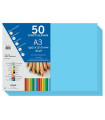 CARTULINA A3 DOHE 180g AZUL OCEANO P/50