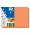 CARTULINA A3 DOHE 180g NARANJA P/50