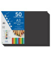 CARTULINA A3 DOHE 180g NEGRO P/50