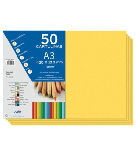CARTULINA A3 DOHE 180g ORO P/50