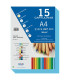 CARTULINA A4 DOHE 180g AZUL OCEANO P/15