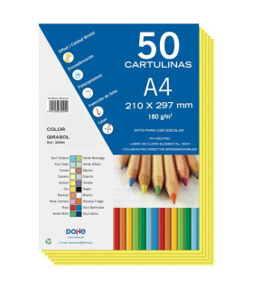 CARTULINA A4 DOHE 180g GIRASOL P/50