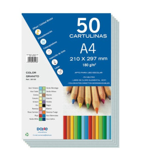 CARTULINA A4 DOHE 180g GRANITO P/50