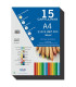 CARTULINA A4 DOHE 180g NEGRO P/15
