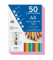 CARTULINA A4 DOHE 180g ROSA CARMESI P/50