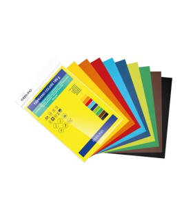 CARTULINA A4 FABR. 185g P/10 COL.INTEN.