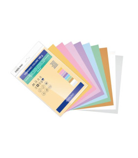 CARTULINA A4 FABR. 185g P/10 COL.PASTEL