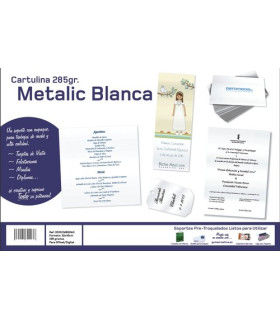 CARTULINA METAL.32x45 YOSAN BLANCO IRIDI