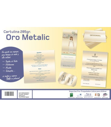 CARTULINA METAL.32x45 YOSAN ORO BRILLO