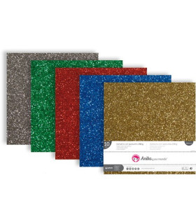 CARTULINA PURPURINA 30,5x30,5 PLATA P/10