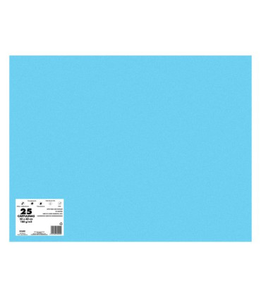 CARTULINA 50x65 DOHE 180g AZUL OC. P/25
