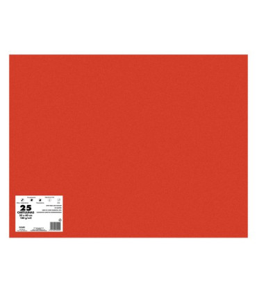 CARTULINA 50x65 DOHE 180g ROJO P/25