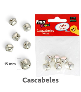 CASCABELES FIXO PLATA 15mm B/6