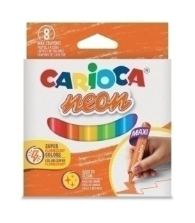 CERAS CARIOCA JUMBO TRIANG. NEON B/8