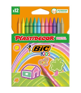 CERAS PLASTIDECOR PASTEL ESTUCHE DE 12