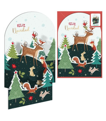 CHRISTMAS DOHE 115x170 ANIMALES EN EL BO