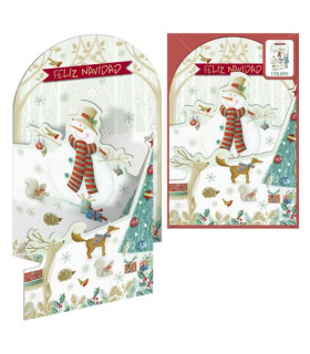 CHRISTMAS DOHE 115x170 MUÑECO DE NIEVE