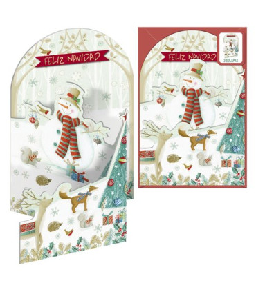 CHRISTMAS DOHE 115x170 MUÑECO DE NIEVE