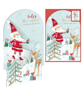 CHRISTMAS DOHE 115x170 SANTA EN LA NIEVE