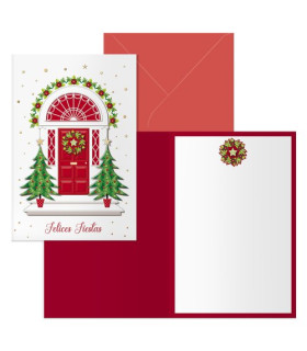 CHRISTMAS DOHE 115x170 RED DOOR