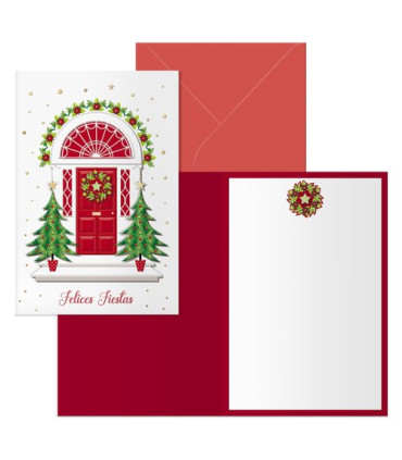 CHRISTMAS DOHE 115x170 RED DOOR