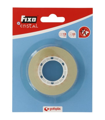 CINTA ADHESIVA FIXO CRISTAL 33x19