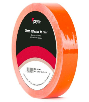 CINTA ADHESIVA PRYSE OPP 19x63 NARANJA