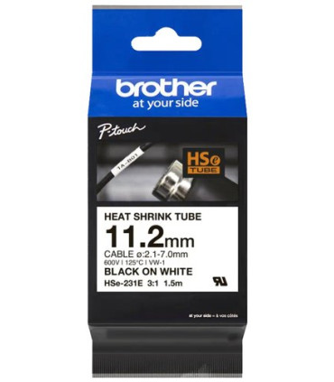 CINTA ROT.BROTHER TUB.11,2m  NEG.s/BLANC