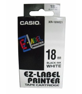CINTA ROT.CASIO 8m 18 NEGRO s/BLANCO