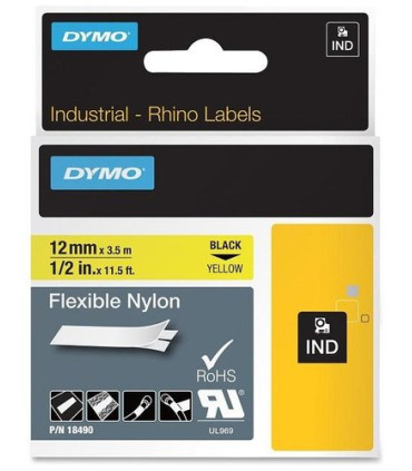 CINTA ROT.DYMO RHINO NYLON FLEX.12 AMAR.