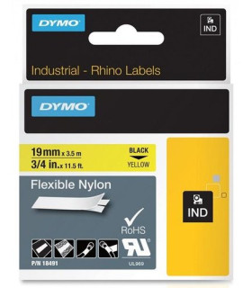 CINTA ROT.DYMO RHINO NYLON FLEX.19 AMAR.