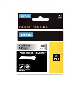 CINTA ROT.DYMO RHINO POLYESTER  12 PLATA